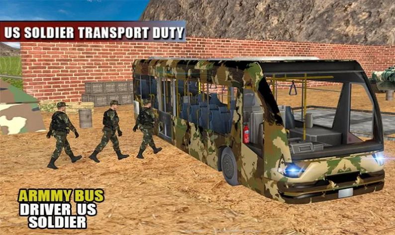Off Road Army Bus Driving:Soldier Transport Duty