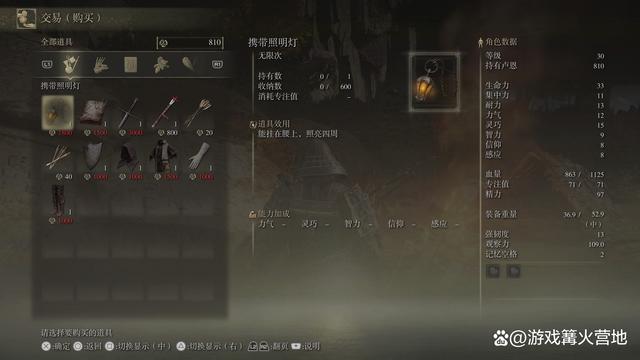《艾尔登法环》新手攻略：如何进行照明