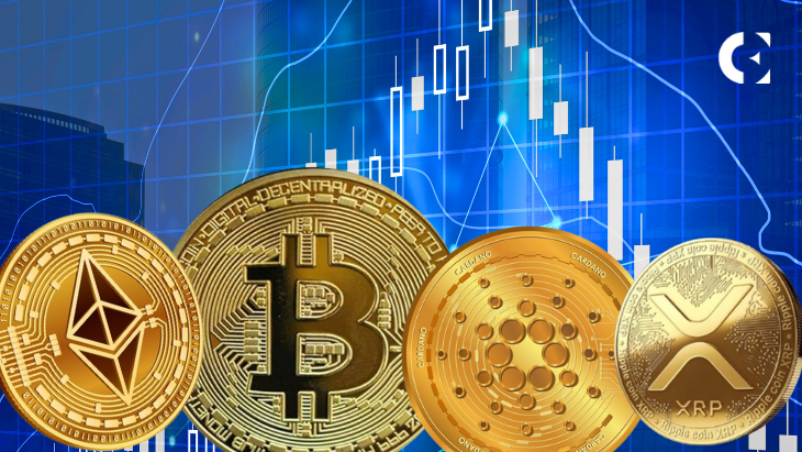 比特币、以太坊、瑞波币下跌，卡尔达诺逆势上涨
