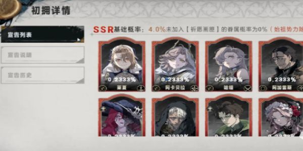 银与绯祈愿画匣有什么选择