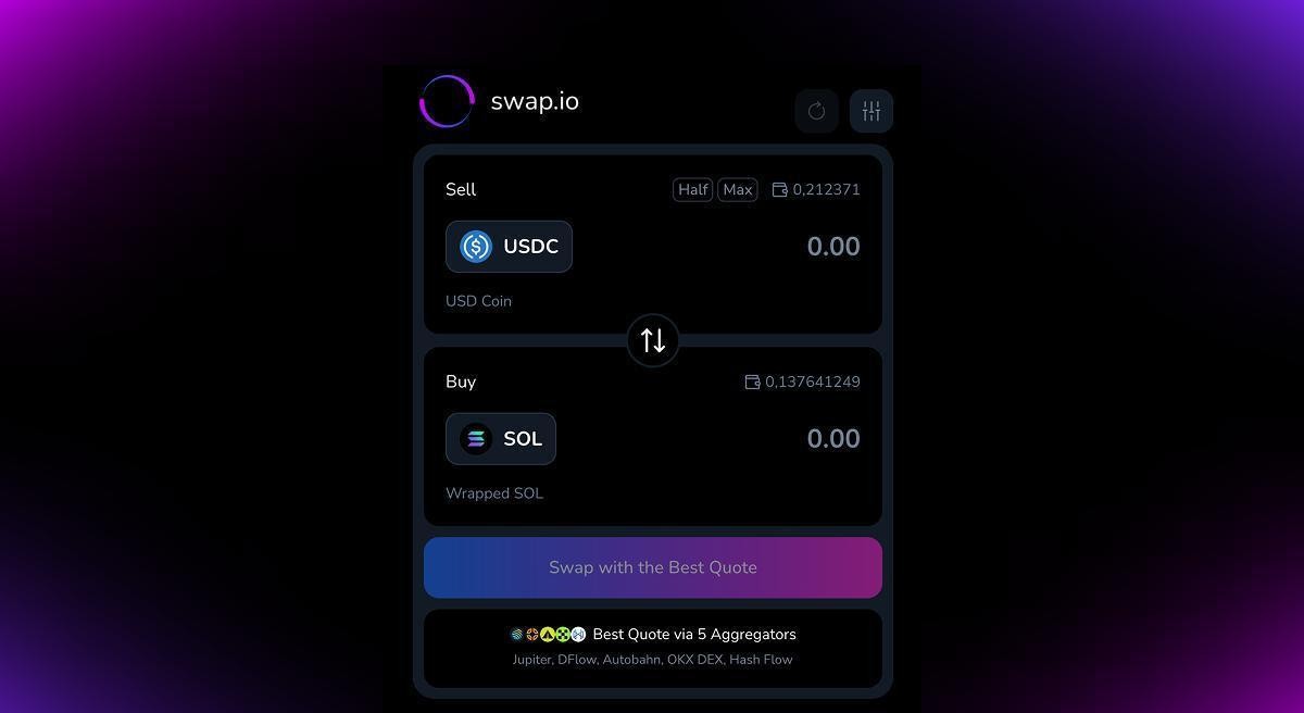 Swap.io 为 Solana 生态系统推出多路由器聚合的交易所