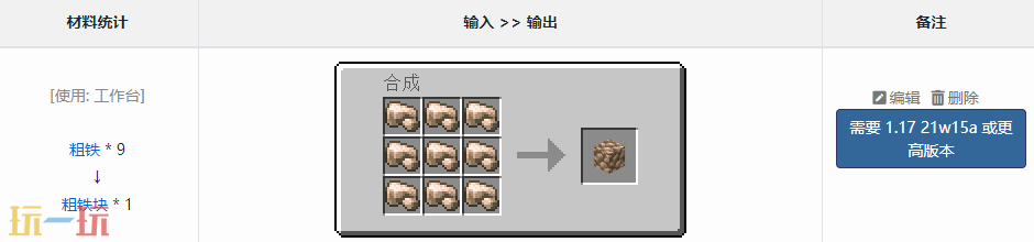 我的世界粗铁块怎么获得 粗铁块获取方法介绍