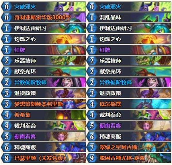 炉石传说标准看客瞎卡组推荐分享