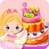 贝贝公主做蛋糕