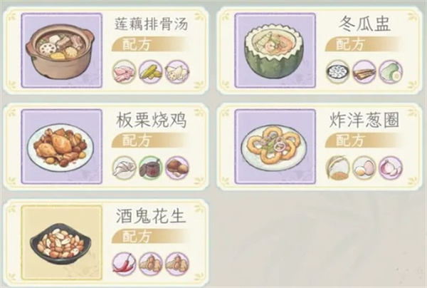 华夏千秋新活动菜品全收集攻略