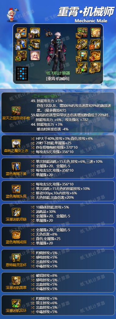 dnf神界版本男机械毕业装备搭配攻略