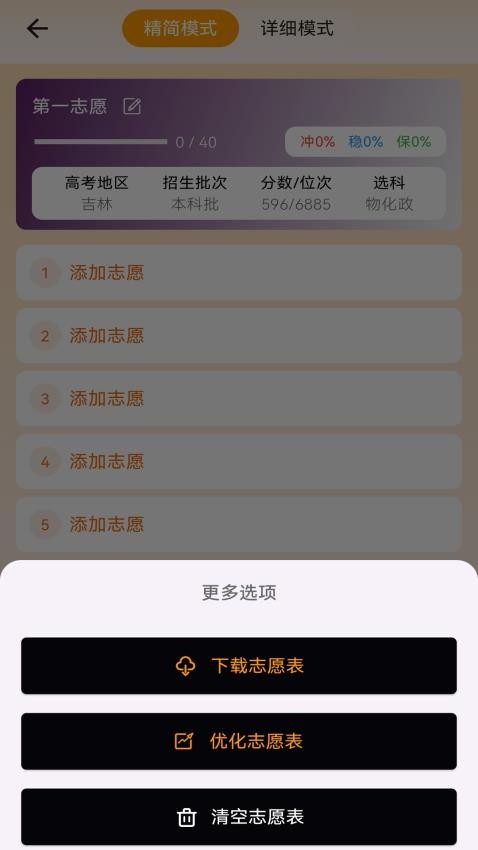 高考志愿填报规划