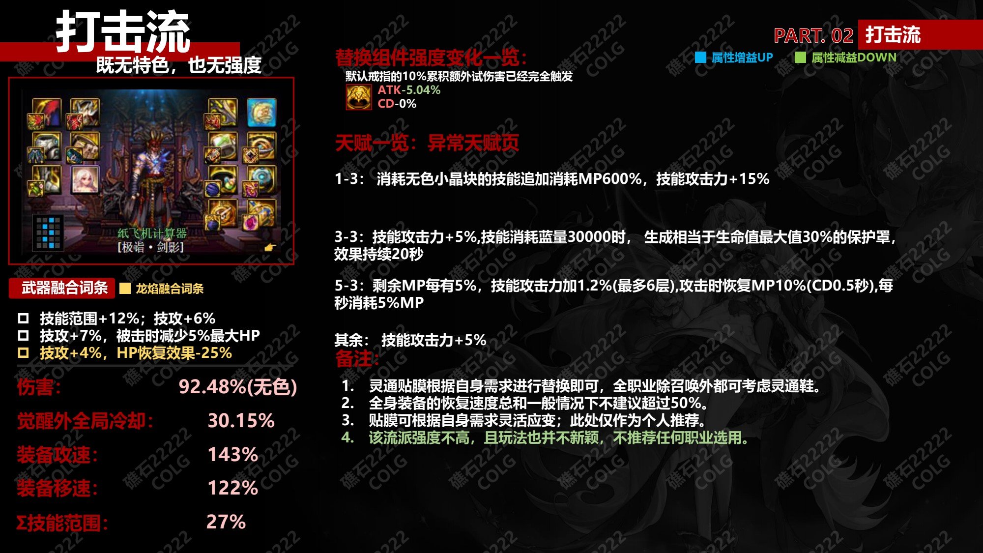 dnf神界版本打击流装备搭配毕业词条推荐及天赋加点攻略